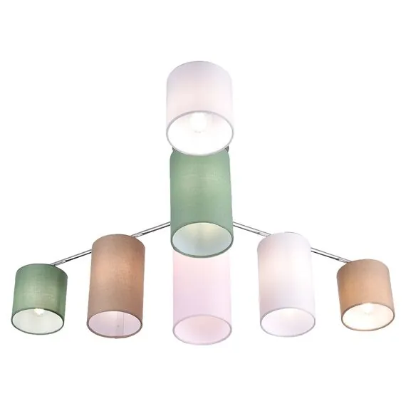 EVOLUCE SLE300602-07 Светильник потолочный Хром/Белый, Бежевый, Зеленый E14 7*40W, изображение 4