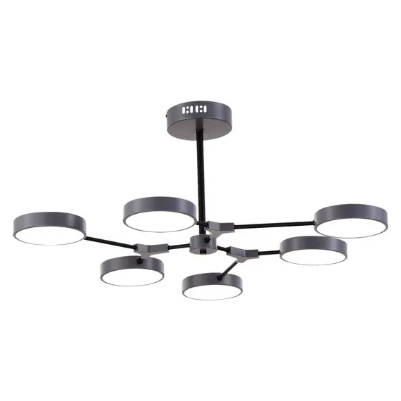 EVOLUCE SLE6003-702-06 Светильник потолочный Серый, Черный/Серый LED 6*10W, изображение 2