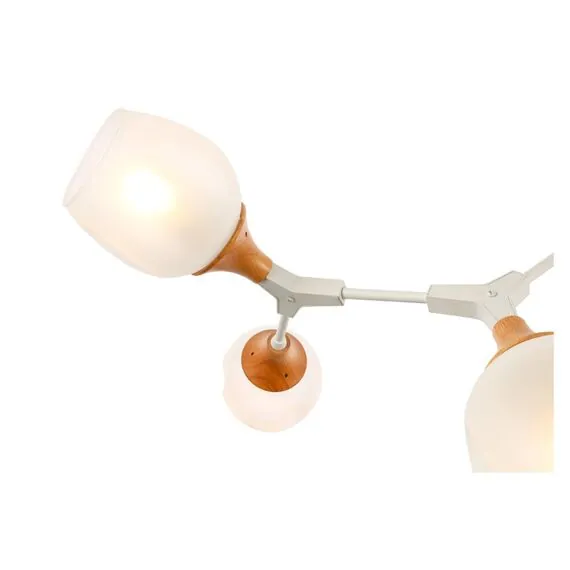 EVOLUCE SLE113502-05 Светильник потолочный Белый, Светлое дерево/Белый E27 5*60W, изображение 2