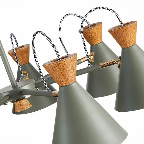 EVOLUCE SLE125112-07 Светильник потолочный Серый, Золотистый/Серый, Темное дерево E14 7*40W, изображение 2