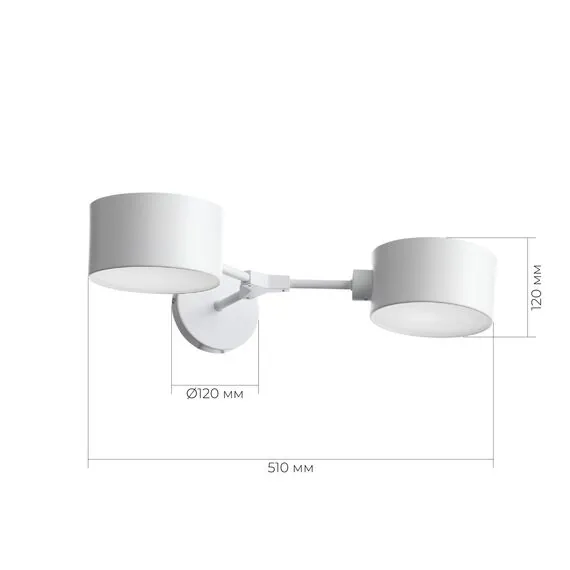 EVOLUCE SLE183501-02 Светильник настенный Белый/Белый E14 2*60W, изображение 6