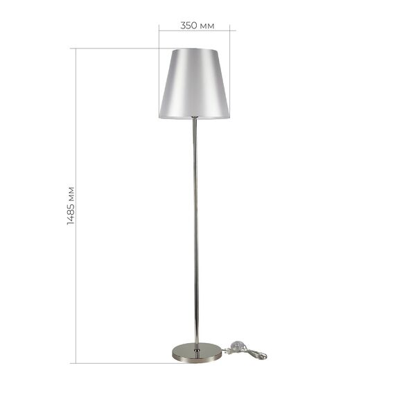 EVOLUCE SLE105905-01 Светильник напольный Никель/Белый E27 1*40W, изображение 3