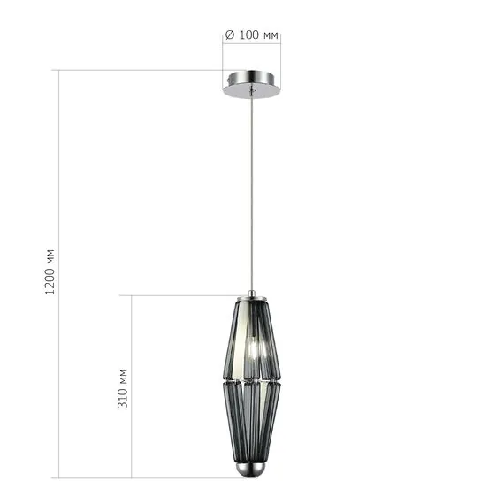 ST LUCE SL1242.103.01 Светильник подвесной ST-Luce Хром/Дымчатый G9 1*5W 4000K, изображение 3