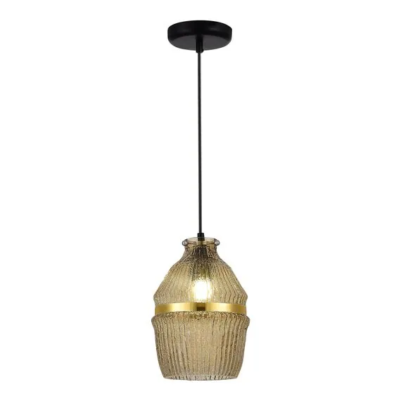 ST LUCE SL1661.403.01 Светильник подвесной ST-Luce Черный/Янтарный E27 1*40W, изображение 5