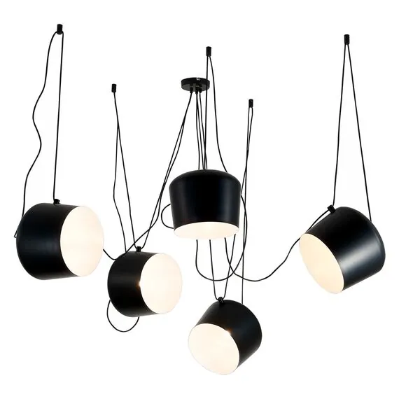 EVOLUCE SLE120643-05 Светильник подвесной Черный/Черный E27 5*40W
