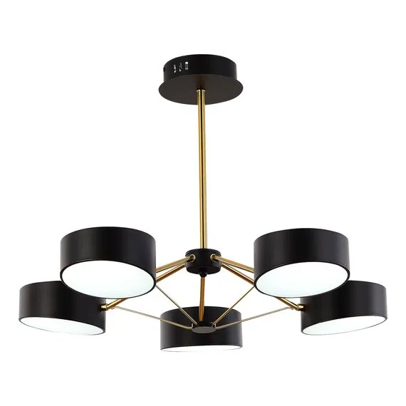 EVOLUCE SLE6005-402-05 Светильник потолочный Черный, Золотистый/Черный LED 5*10W, изображение 2