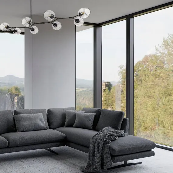 EVOLUCE SLE154823-09 Светильник подвесной Золотистый/Прозрачный E27 9*40W, изображение 5