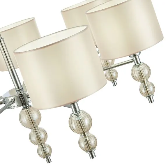 EVOLUCE SLE105703-07 Светильник подвесной Хром/Светло-бежевый E14 7*40W, изображение 2