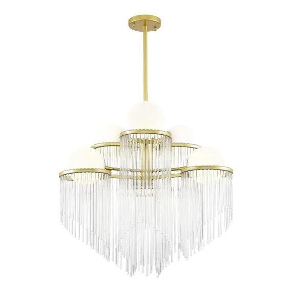 ST LUCE SL1511.203.06 Люстра подвесная ST-Luce Золотистый/Белый E27 6*60W, изображение 3