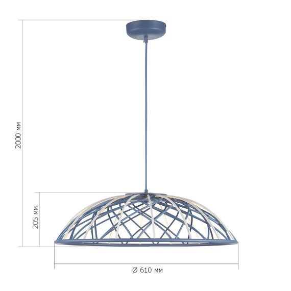 ST LUCE SL6016.703.01 Светильник подвесной ST-Luce Синий/Синий LED 1*20W 3000K, изображение 7