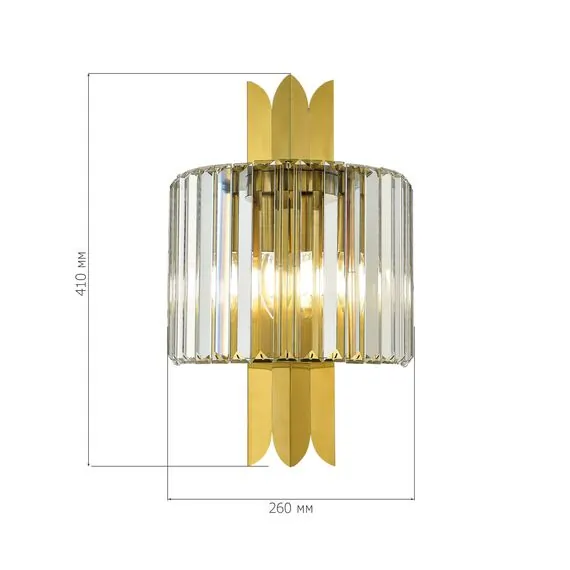 ST LUCE SL1635.301.02 Бра ST-Luce Латунь/Прозрачный E14 2*40W, изображение 2