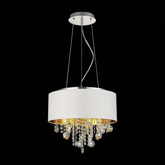 ST LUCE SL1350.503.04 Светильник подвесной ST-Luce Хром/Белый, Золотистый, Прозрачный E14 4*40W, изображение 3