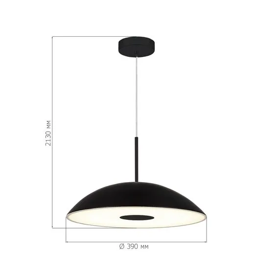 ST LUCE SL6128.403.01 Светильник подвесной ST-Luce Черный/Черный LED 1*24W 3000K, изображение 3