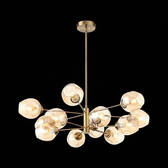 ST LUCE SL1500.203.12 Светильник подвесной ST-Luce Золотистый/Янтарный E14 12*40W, изображение 3