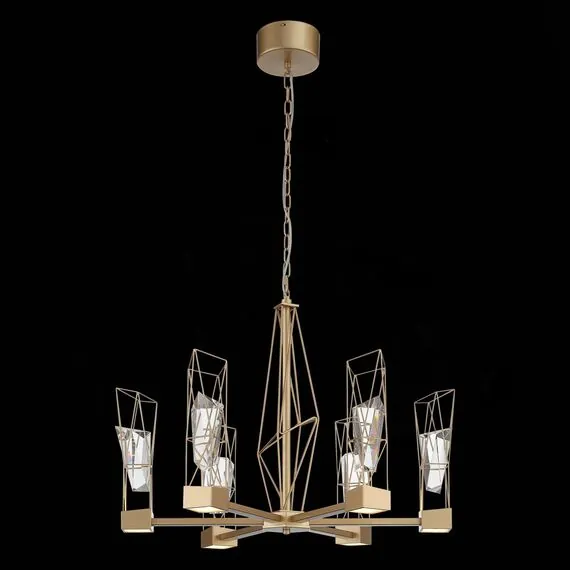 ST LUCE SL815.203.06 Люстра подвесная ST-Luce Матовое золото/Матовое золото, Прозрачный LED 6*8W 4000K, изображение 3