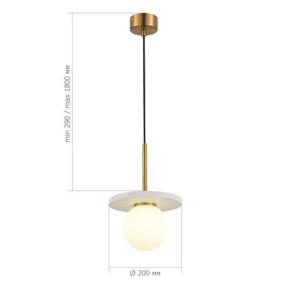 ST LUCE SL1191.353.01 Светильник подвесной ST-Luce Латунь/Латунь, Белый G9 1*5W 4000K, изображение 3