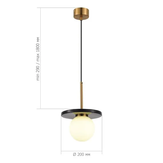 ST LUCE SL1191.343.01 Светильник подвесной ST-Luce Латунь/Латунь, Черный G9 1*5W 4000K, изображение 3