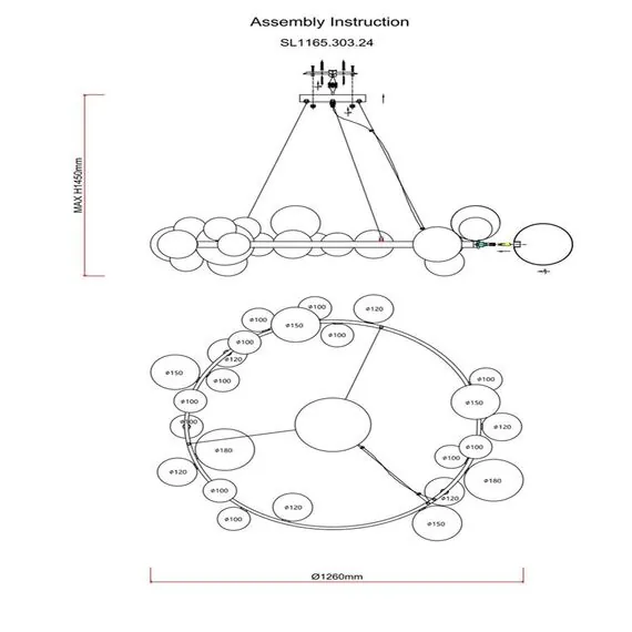 ST LUCE SL1165.303.24 Светильник подвесной ST-Luce Бронза/Коньячный G4 24*5W, изображение 3