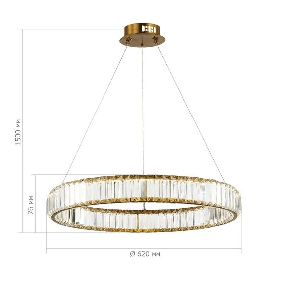 ST LUCE SL1622.363.01 Люстра подвесная ST-Luce Латунь/Прозрачный LED 1*40W 4000K, изображение 6