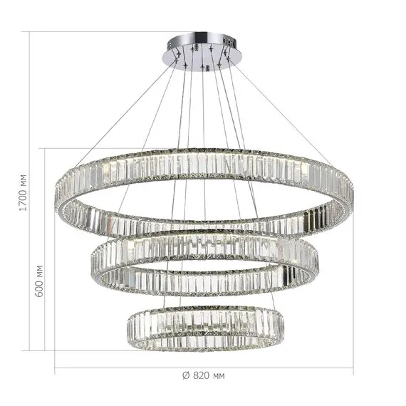 ST LUCE SL1622.103.03 Люстра подвесная ST-Luce Хром/Прозрачный LED 1*122W 4000K, изображение 8