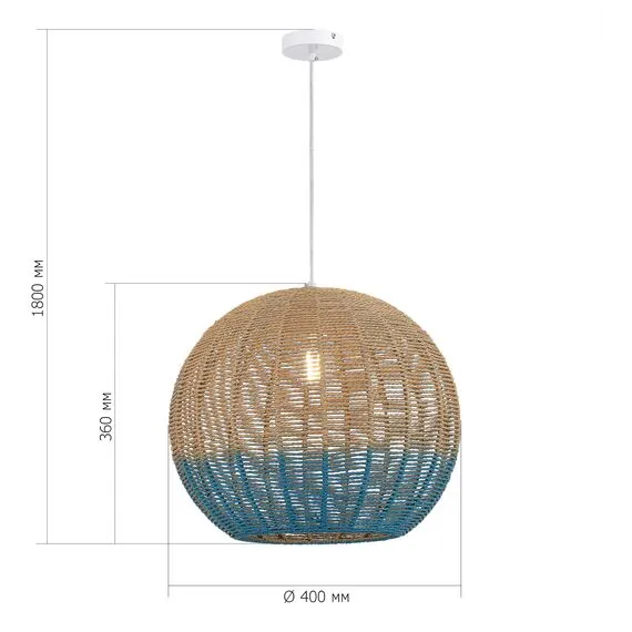 ST LUCE SL1514.523.01 Светильник подвесной ST-Luce Белый/Бежевый,Синий E27 1*40W, изображение 3