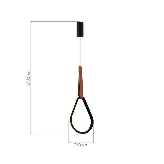 ST LUCE SL6131.413.12 Светильник подвесной ST-Luce Черный/Черный, Терракотовый LED 1*12W 4000K, изображение 3