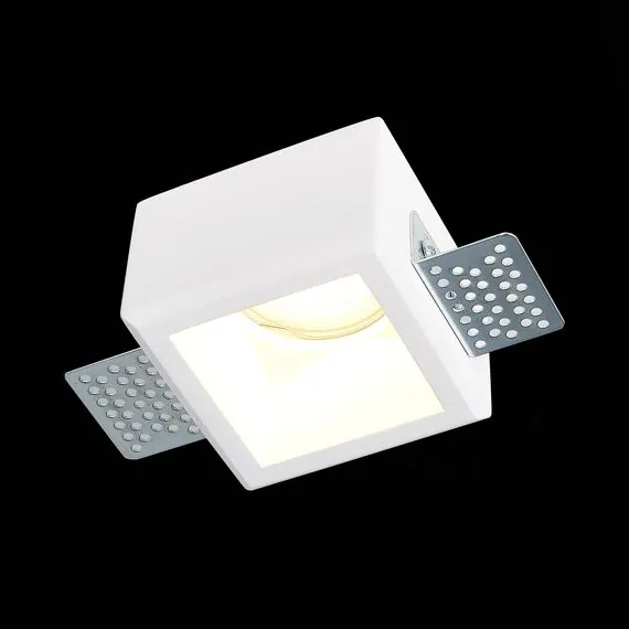 ST LUCE ST252.518.01 Светильник встраиваемый. из гипса Белый GU10 1*50W  IP20 L80xW80xH52 180-240V Без ламп, изображение 3