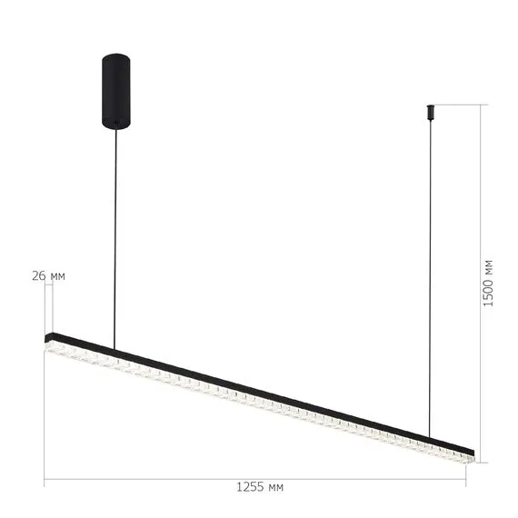 ST LUCE SL1018.423.01 Светильник подвесной ST-Luce черный/прозрачный LED 1*32W 4000K, изображение 6