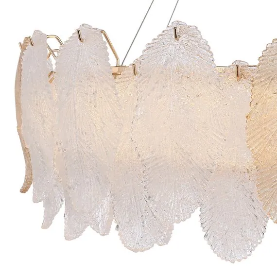 ST LUCE SL6135.223.01 Светильник подвесной ST-Luce золото/прозрачный, янтарный LED 1*56W 3000K, изображение 4