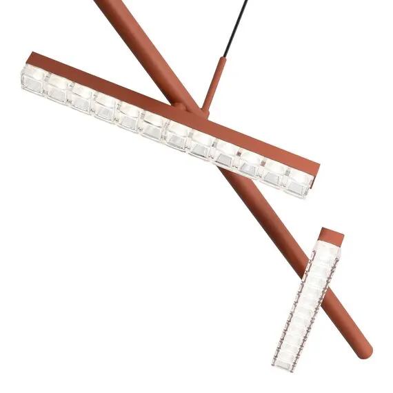 ST LUCE SL1018.603.04 Светильник подвесной ST-Luce терракотовый/прозрачный LED 4*32W 4000K, изображение 6