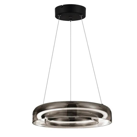 ST LUCE SL6019.323.01 Светильник подвесной ST-Luce Черный/Дымчатый, Белый LED 1*18W 3000K, изображение 2
