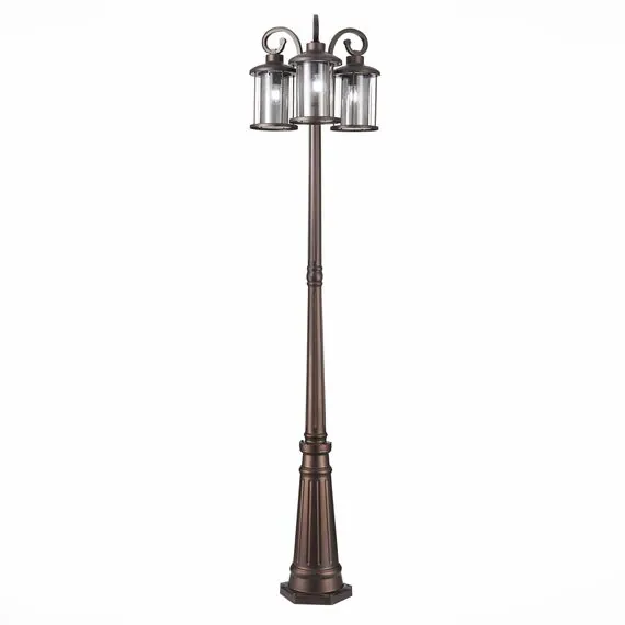 ST LUCE SL080.425.03 Светильник уличный наземный ST-Luce Темный кофе/Прозрачный, Темный кофе E27 3*100W, изображение 3