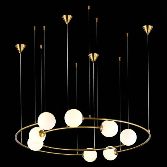 ST LUCE SL1186.303.08 Светильник подвесной ST-Luce Латунь/Молочный G9 8*5W, изображение 8