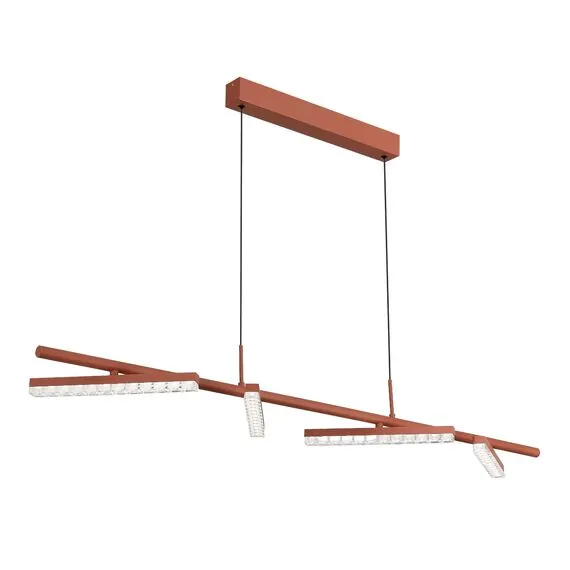 ST LUCE SL1018.603.04 Светильник подвесной ST-Luce терракотовый/прозрачный LED 4*32W 4000K, изображение 3