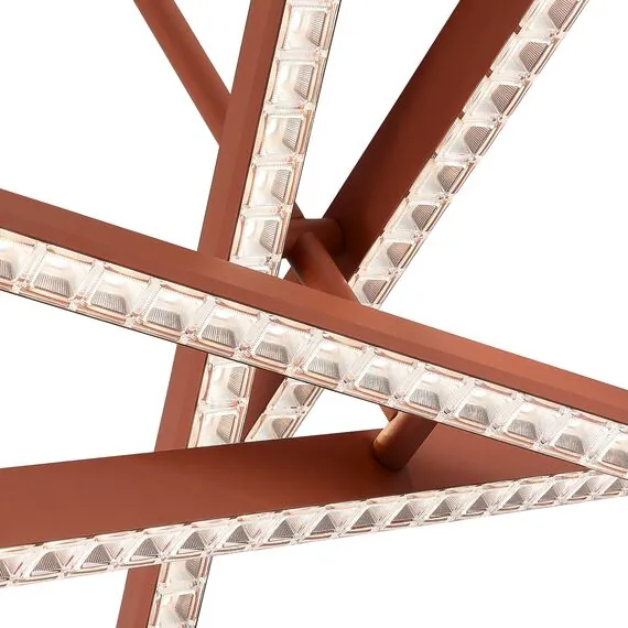 ST LUCE SL1018.613.04 Светильник подвесной ST-Luce терракотовый/прозрачный LED 4*43W 4000K, изображение 5