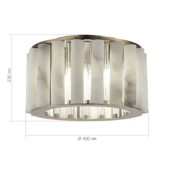 ST LUCE SL1516.302.06 Светильник потолочный ST-Luce Бронза, Прозрачный/Белый алебастр E14 6*40W, изображение 3