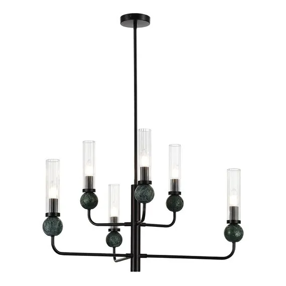 ST LUCE SL1244.403.06 Светильник подвесной ST-Luce черный/прозрачный E14 6*40W