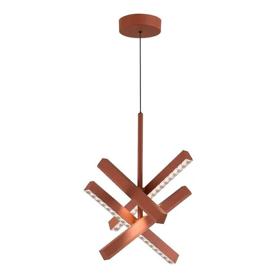 ST LUCE SL1018.613.04 Светильник подвесной ST-Luce терракотовый/прозрачный LED 4*43W 4000K, изображение 3