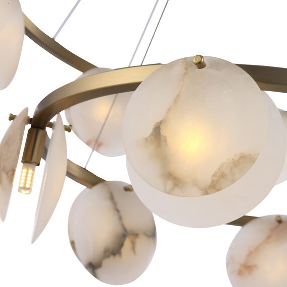 ST LUCE SL1520.303.14 Светильник подвесной ST-Luce Латунь/Алебастр G9 14*5W 4000K, изображение 8