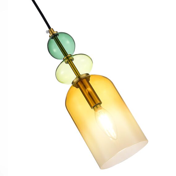 ST LUCE SL2000.213.01 Подвес ST-Luce Золотистый/Янтарный E14 1*40W, изображение 3