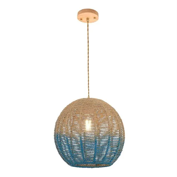 ST LUCE SL1514.623.01 Светильник подвесной ST-Luce Древесный/Бежевый,Синий E27 1*40W, изображение 2