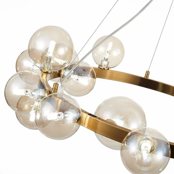 ST LUCE SL1165.303.15 Светильник подвесной ST-Luce Бронза/Коньячный G4 15*5W, изображение 7