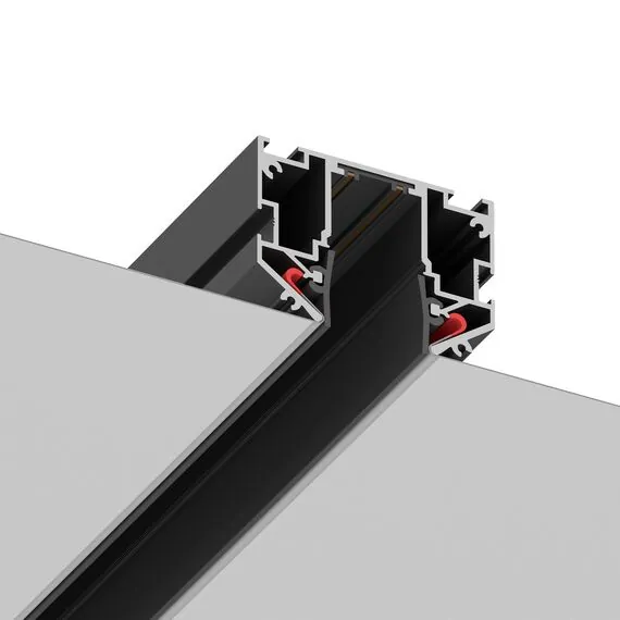 ST LUCE ST040.429.00 Шинопровод 220 под натяжной потолок  ST-Luce Черный Длина 2 000мм, изображение 2
