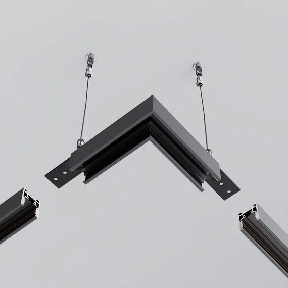 Maytoni Technical TRAM034CL-41B Коннектор угловой накладной низкопрофильный Exility, изображение 4