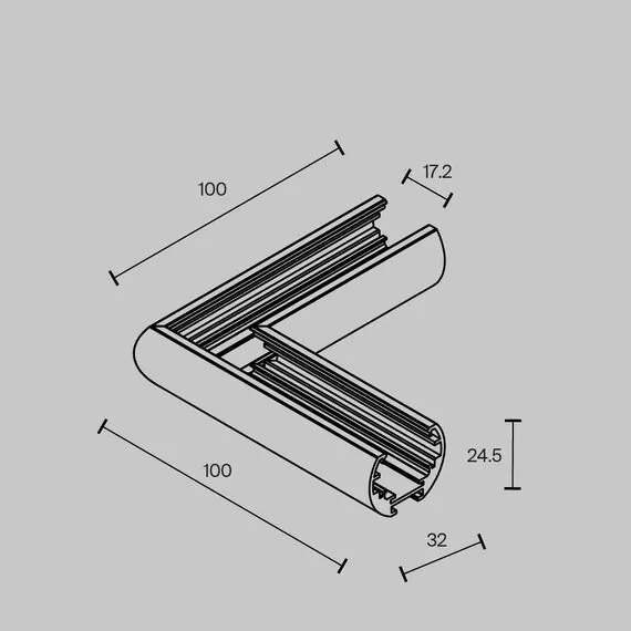 Maytoni Technical TRAM034CL-R-41B Угол для круглого низкопрофильного шинопровода Exility, изображение 6