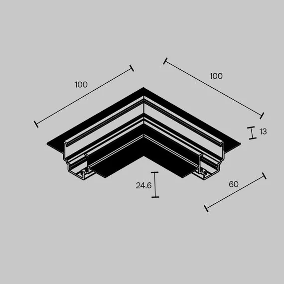 Maytoni Technical TRAM034CL-42B Угол для встраиваемого низкопрофильного шинопровода Exility, изображение 6