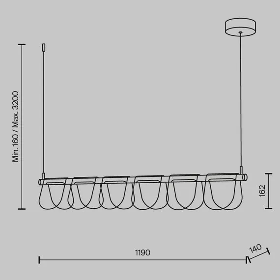 Maytoni MOD319PL-L30B3K Светильник подвесной светодиодный Fluffy, изображение 8