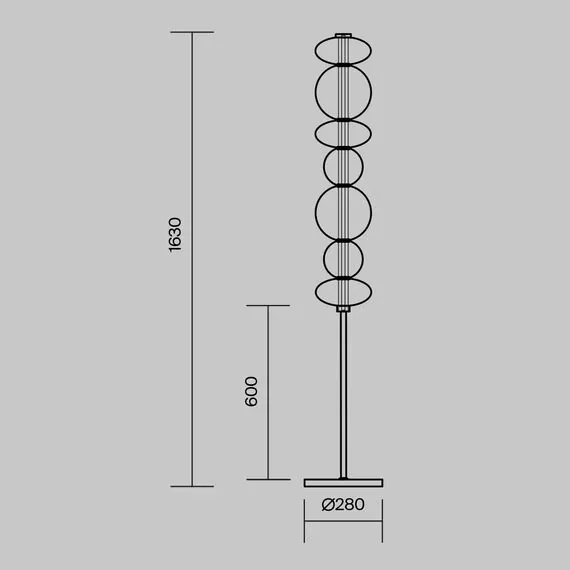 Maytoni Decorative MOD307FL-L40BS3K Торшер светодиодный Futuro, изображение 6