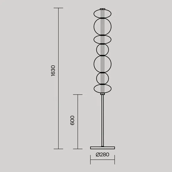 Maytoni Decorative MOD307FL-L40B3K Торшер светодиодный Futuro, изображение 6