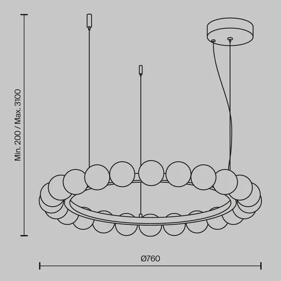 Maytoni Decorative MOD331PL-L42BS3K Люстра подвесная светодиодная Ambre, изображение 8